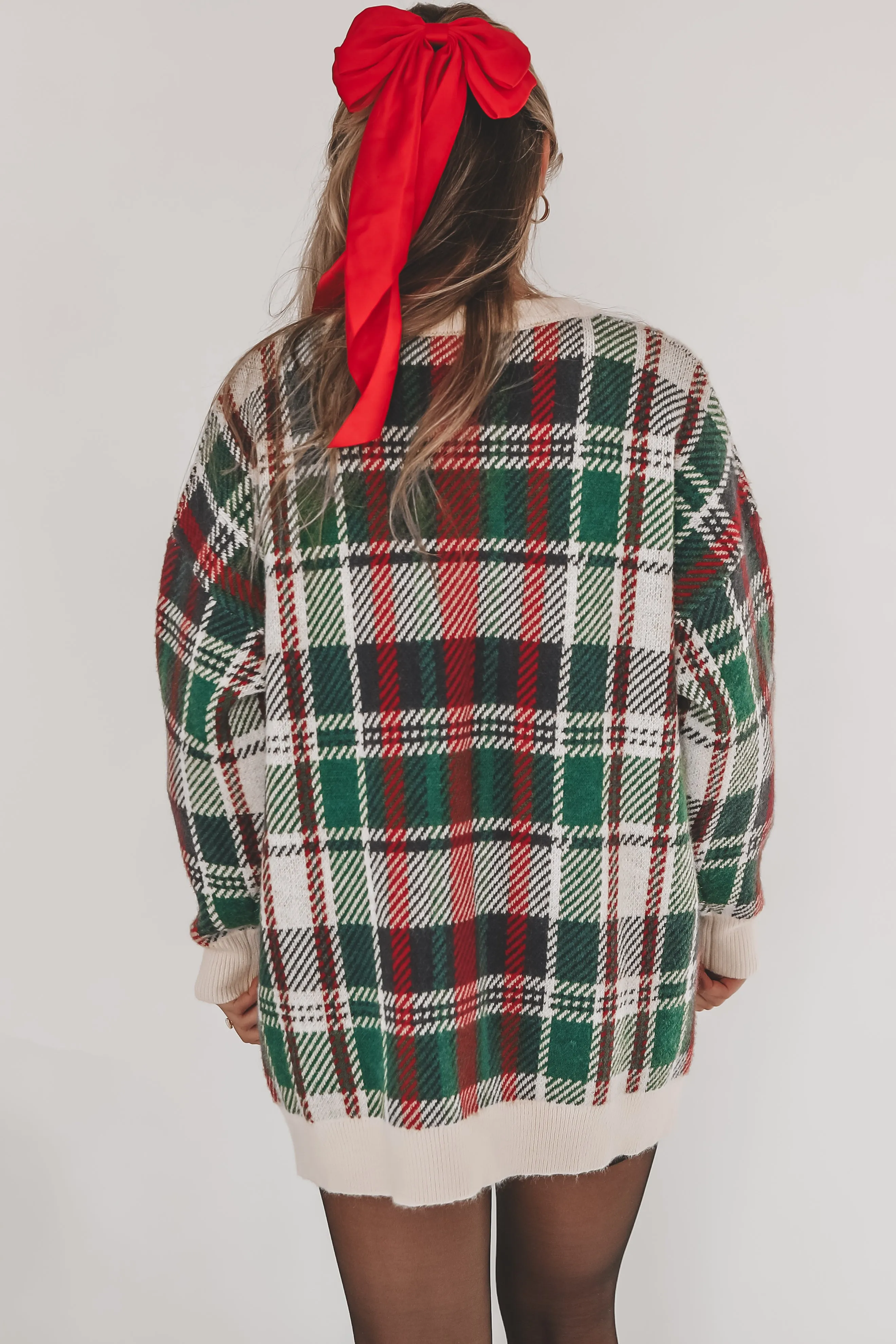 HOLIDAY DEAL ❄️ Feeling Festive And Fine Holiday Plaid Sweater Tunic Dress sold by Amazing Lace product image thumbnail 2