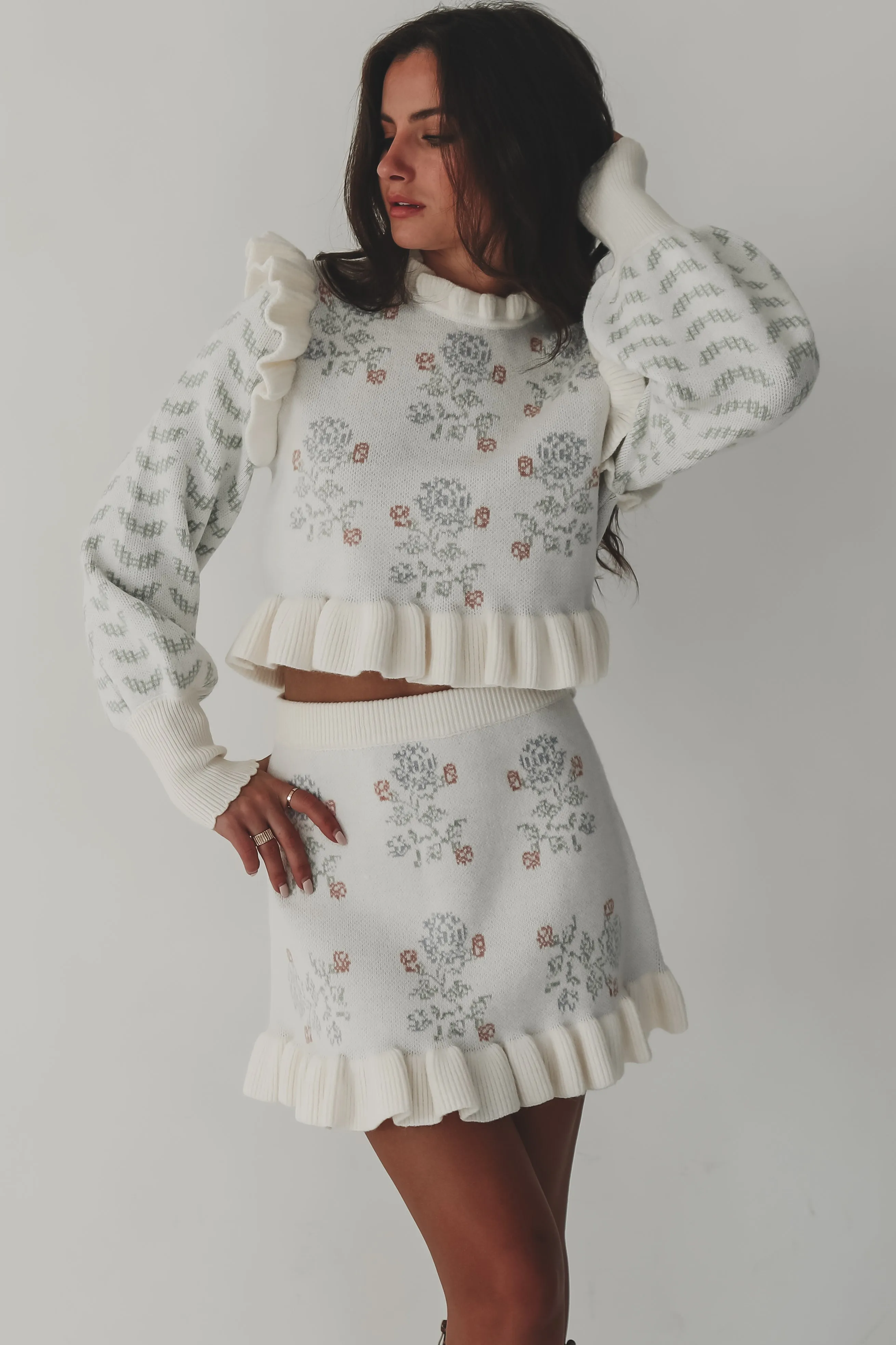 DEAL Got A Crush On You Knit Floral Sweater Set sold by Amazing Lace product image thumbnail 2
