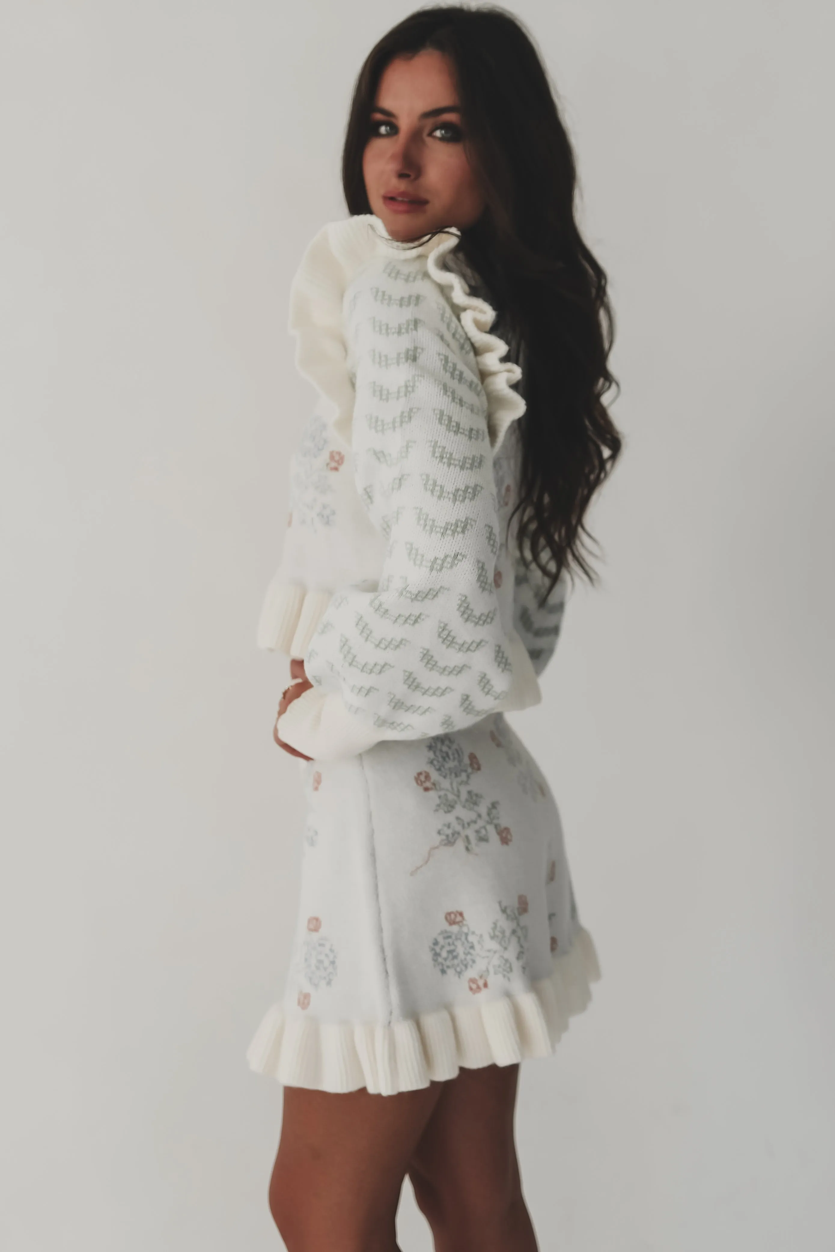 DEAL Got A Crush On You Knit Floral Sweater Set sold by Amazing Lace product image thumbnail 3