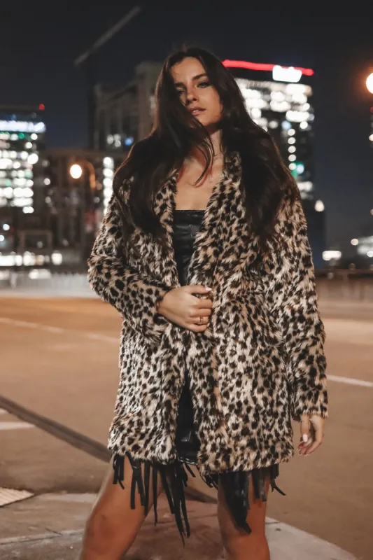 DEAL Like You Own the Place Leopard Faux Fur Coat sold by Amazing Lace
