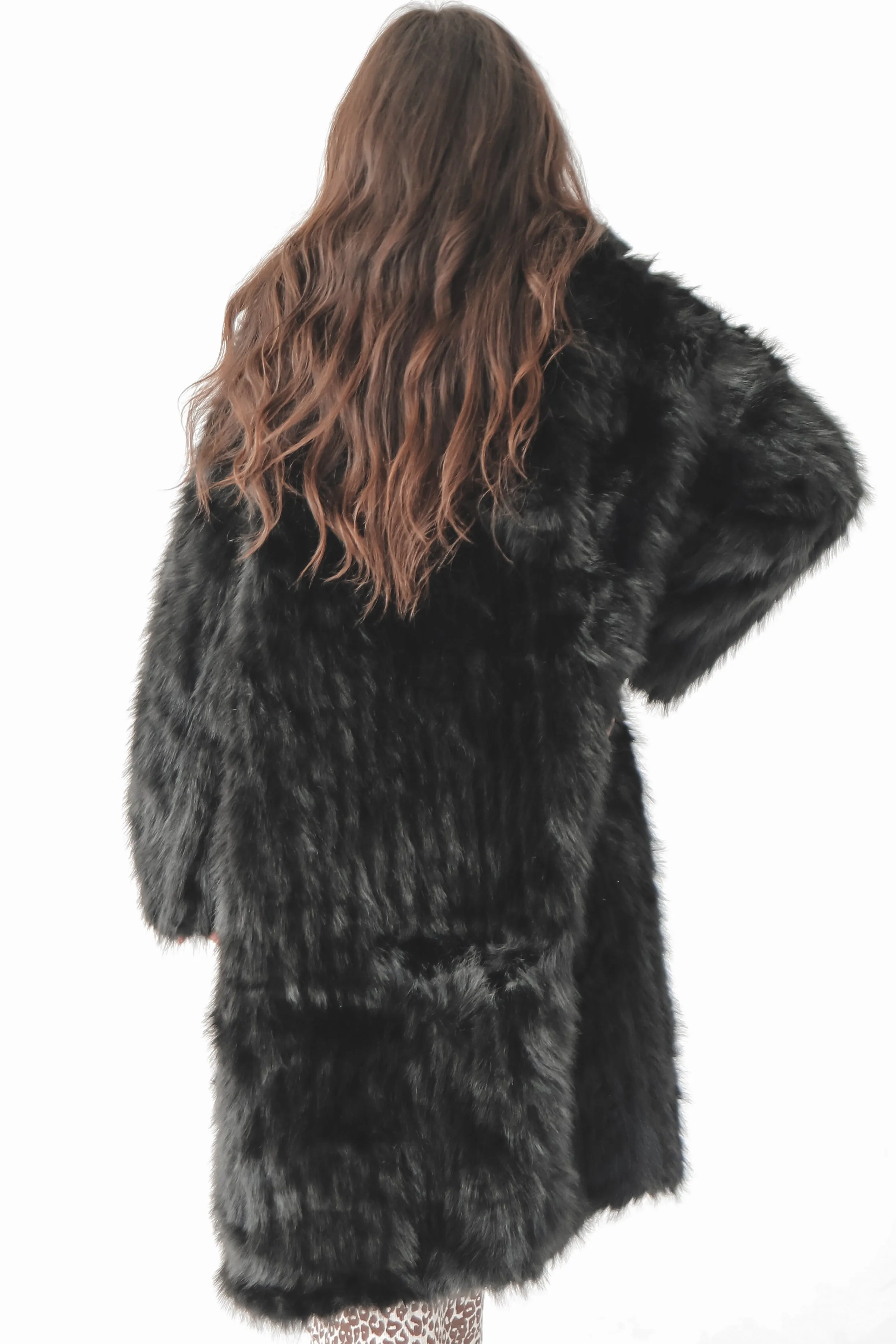 DEAL It’s Giving Luxury Black Faux Fur Long Coat sold by Amazing Lace product image thumbnail 4