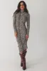 DEAL High Class Long Sleeve Leopard Midi Dress sold by Amazing Lace