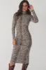 DEAL High Class Long Sleeve Leopard Midi Dress sold by Amazing Lace