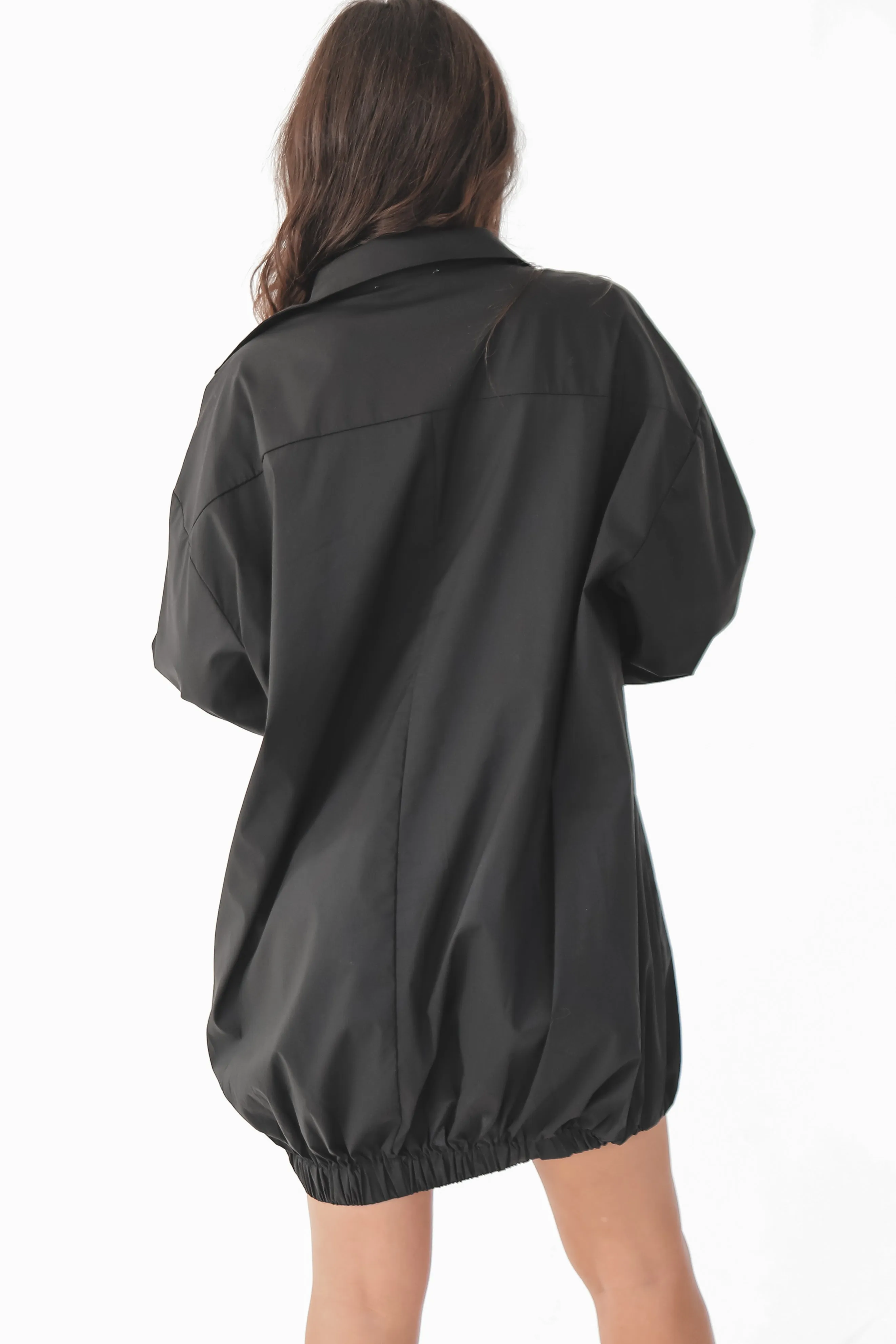 Dress Up Nice Black Bubble Button Up Shirt Dress sold by Amazing Lace product image thumbnail 4