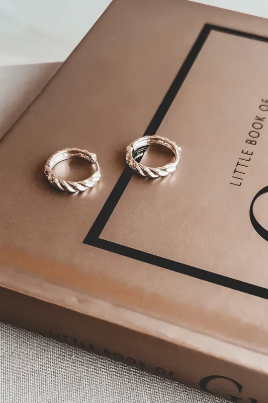 Shake And Spin Gold Twist Earrings sold by Amazing Lace