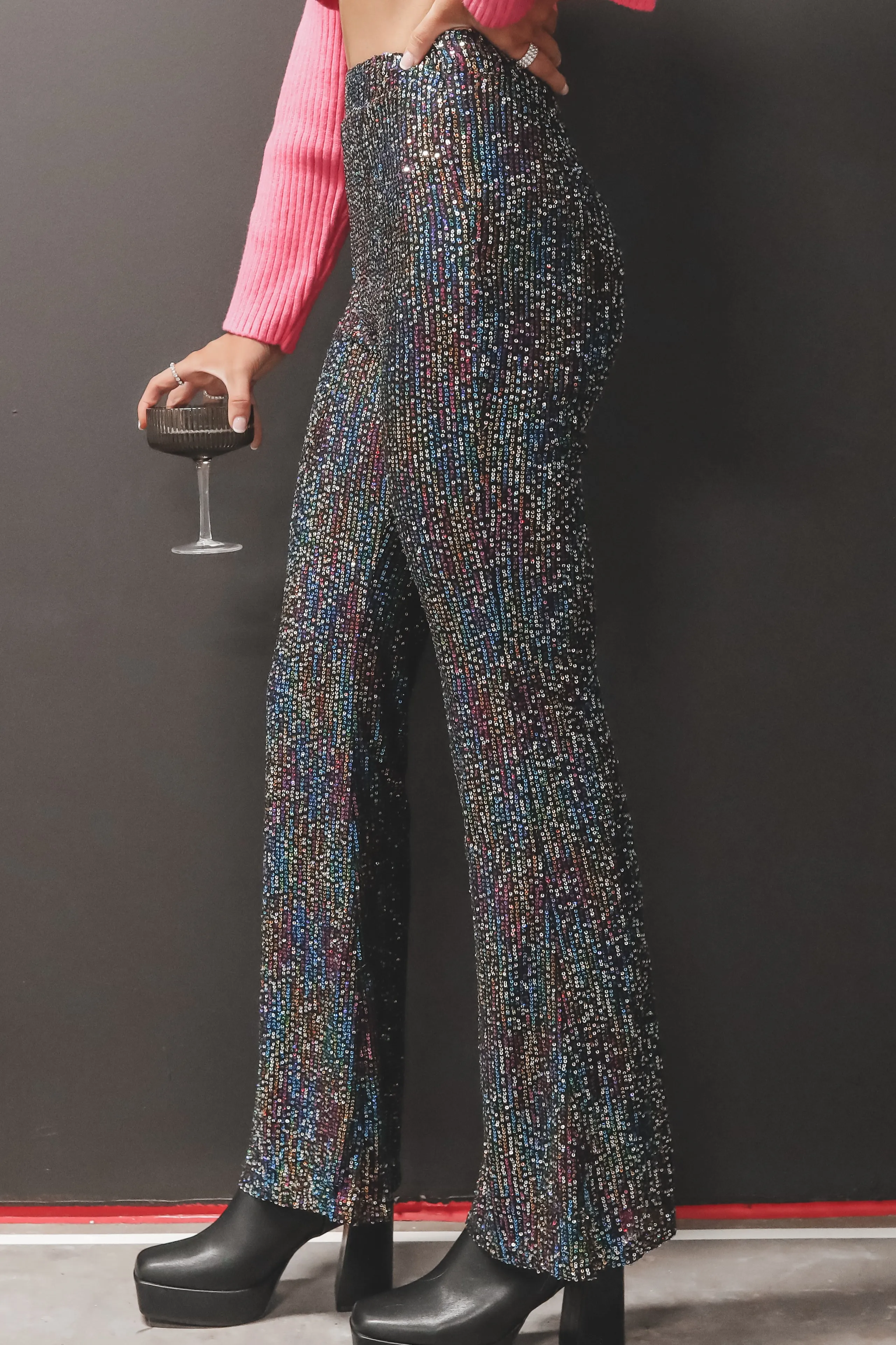 You've Got The Bling Sequin Flare Pants sold by Amazing Lace product image thumbnail 3