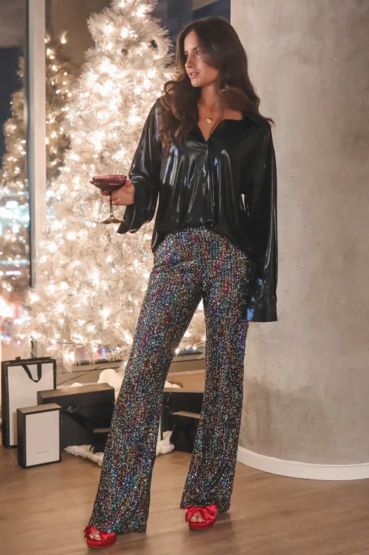 DEAL You've Got The Bling Sequin Flare Pants sold by Amazing Lace
