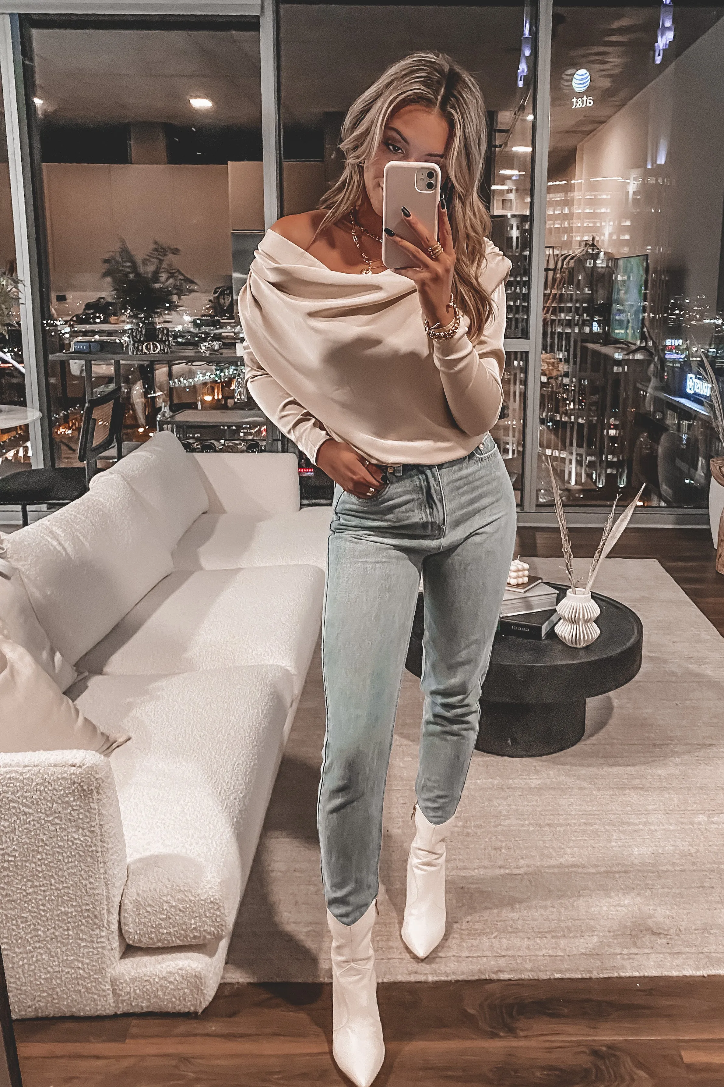 DEAL ASTR THE LABEL Blakely Champagne Bodysuit sold by Amazing Lace product image thumbnail 4