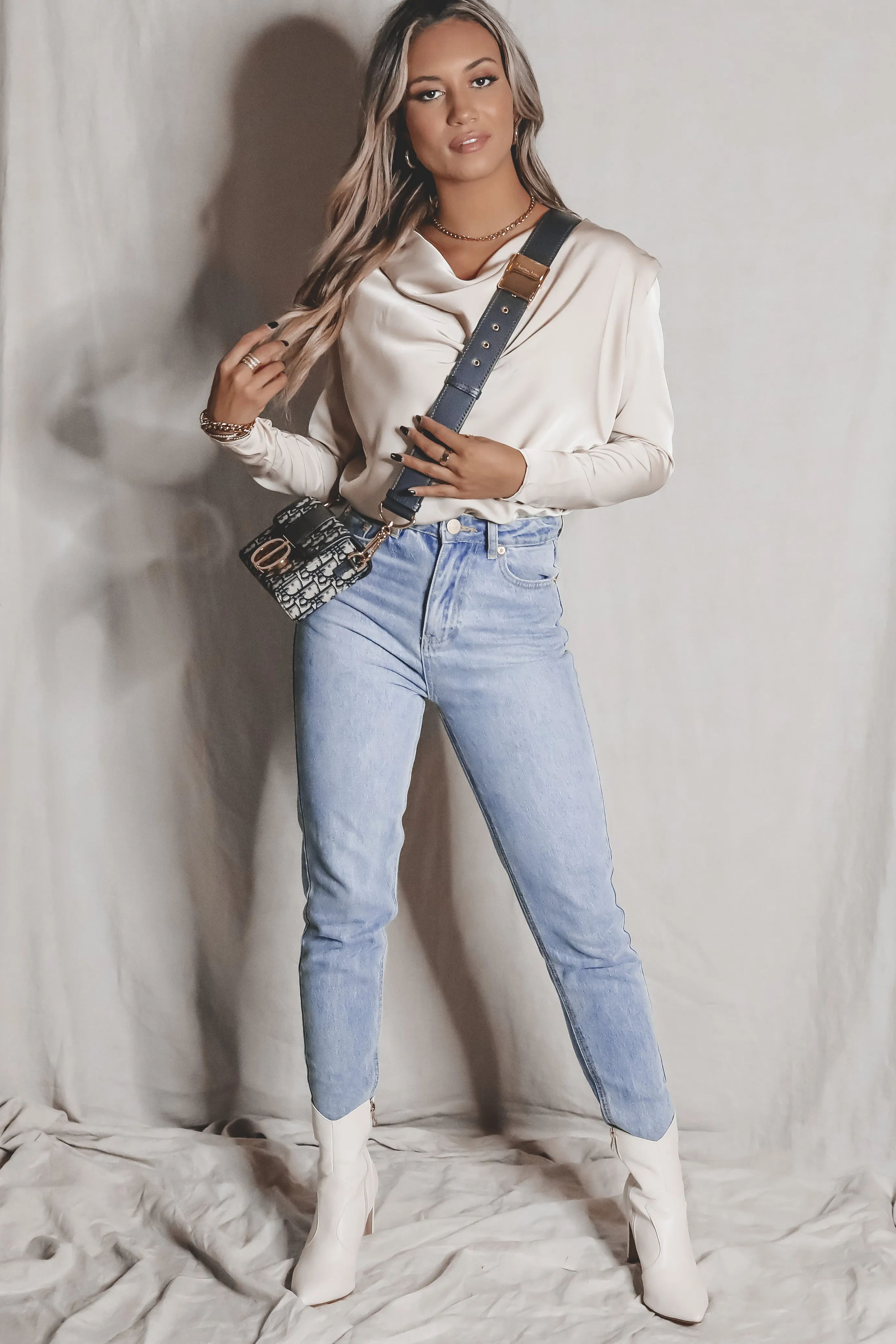 DEAL ASTR THE LABEL Blakely Champagne Bodysuit sold by Amazing Lace product image thumbnail 5