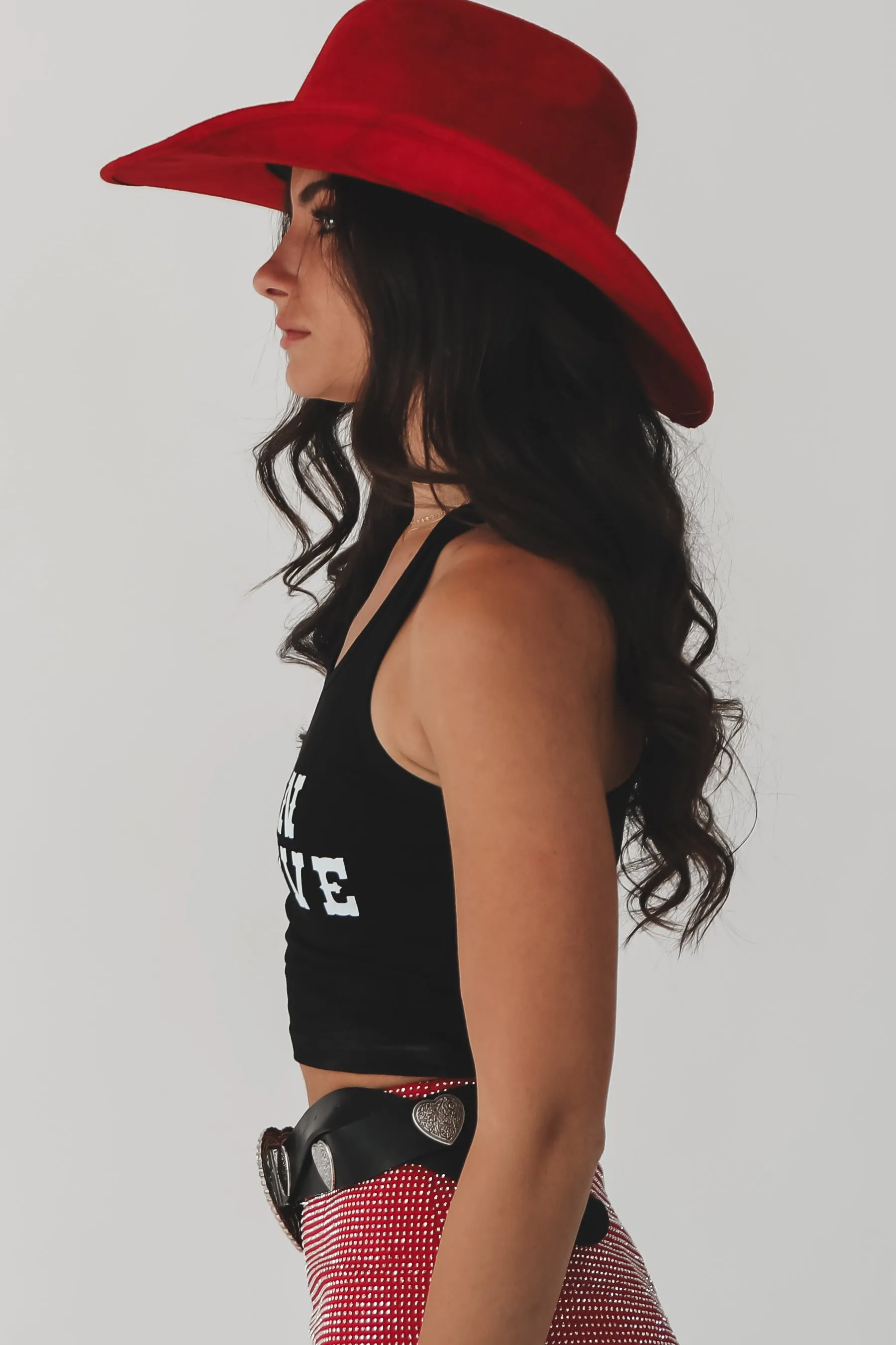 DEAL Looking For Love Graphic Western Cropped Tank sold by Amazing Lace product image thumbnail 3