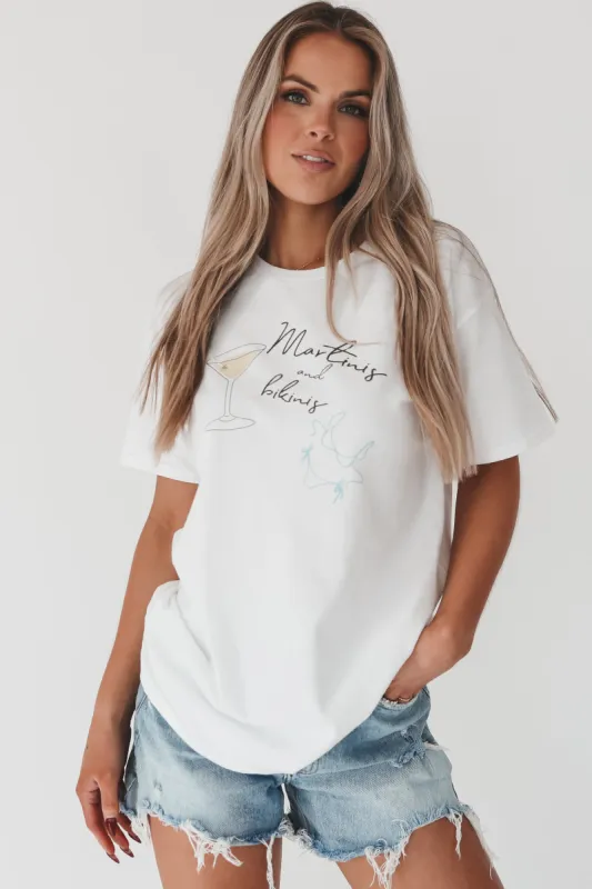 Martinis And Bikinis Oversized Graphic Tee sold by Amazing Lace