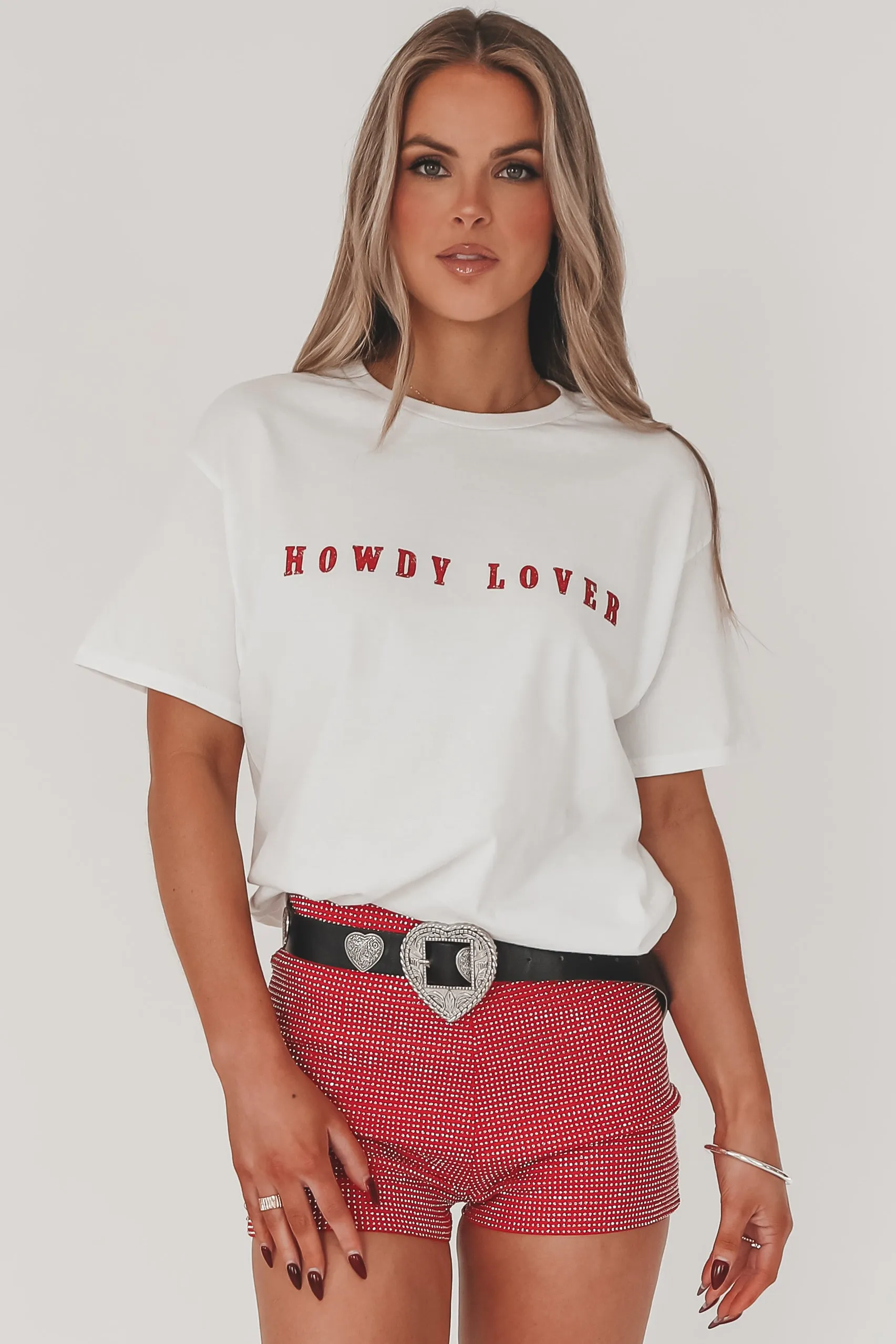 Howdy Lover Western Cowgirl Oversized Comfort Colors Graphic T-Shirt sold by Amazing Lace