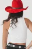 Cool It Cowboy High Neck Western Graphic Cropped Fitted Tank sold by Amazing Lace