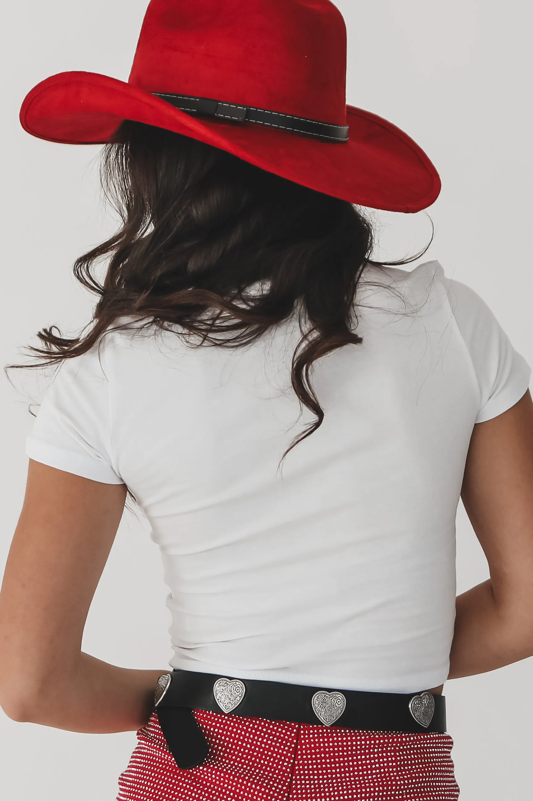 I Love Cowboys Western Graphic Baby Tee Crop sold by Amazing Lace product image thumbnail 2