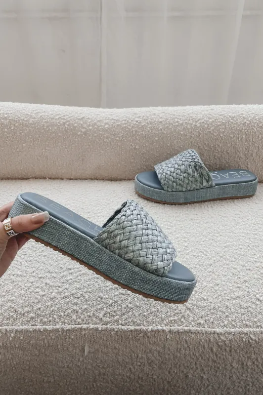 Washed Ashore Woven Slip On Blue Sandal sold by Amazing Lace