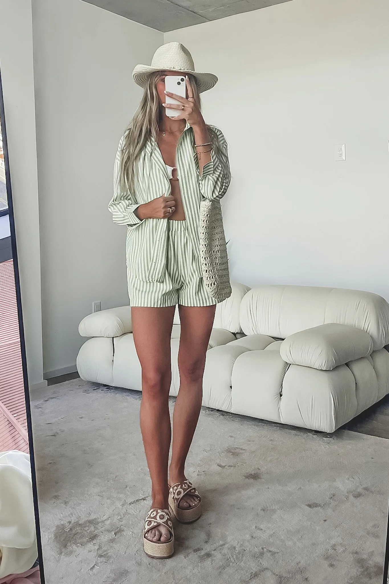 Something Minty Button Up Striped Top sold by Amazing Lace product image thumbnail 5