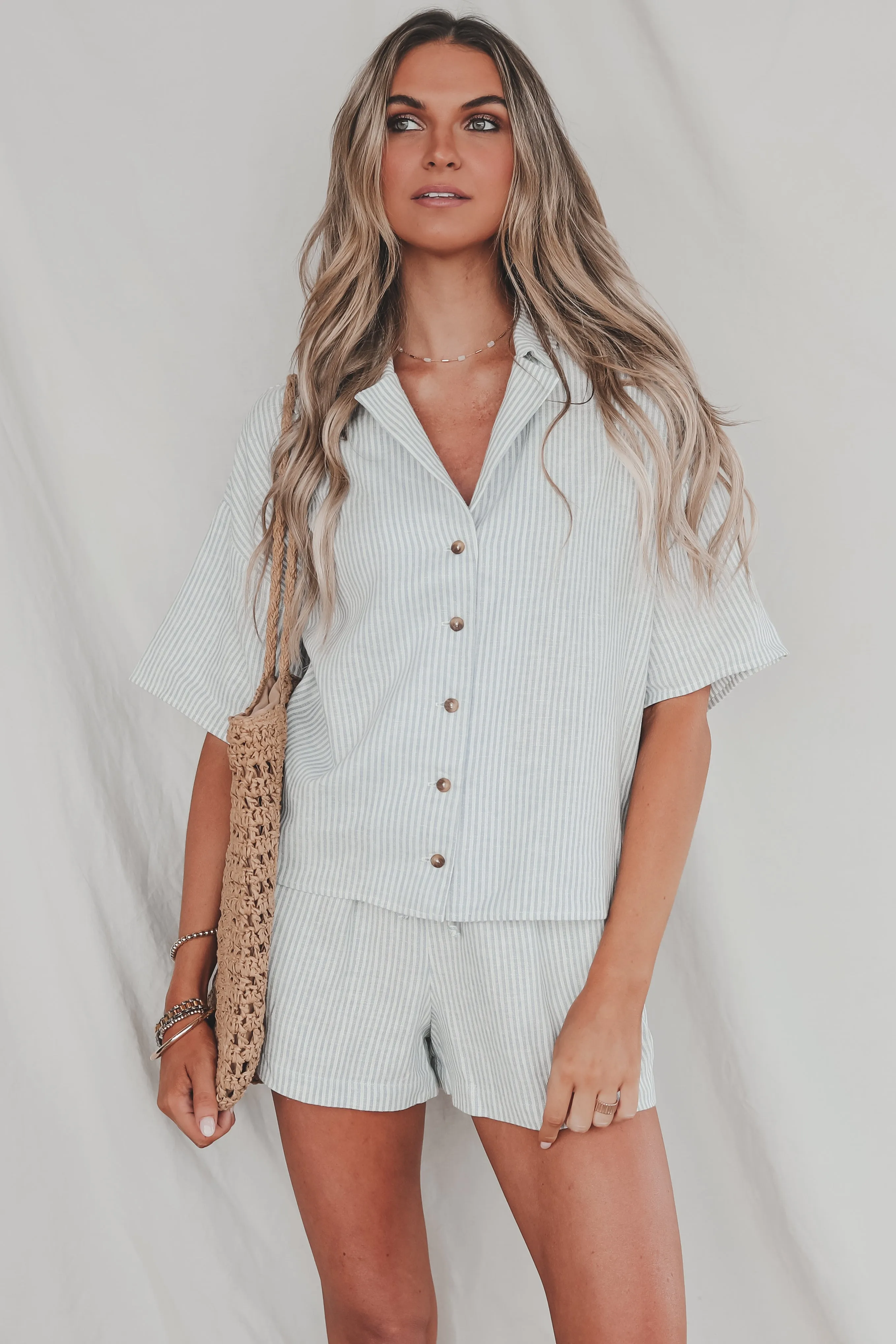 Having A Boat Day Striped Button Up Top sold by Amazing Lace product image thumbnail 5