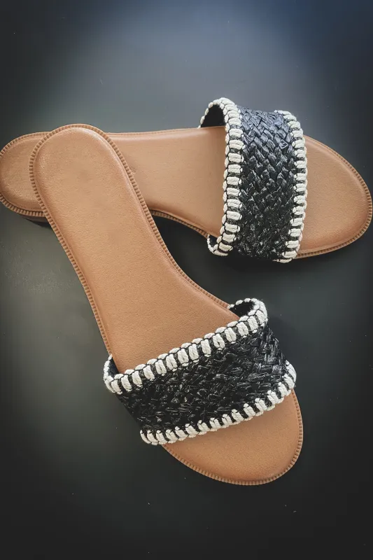 DEAL Slide In Sun Woven Slip On Flat Sandals sold by Amazing Lace