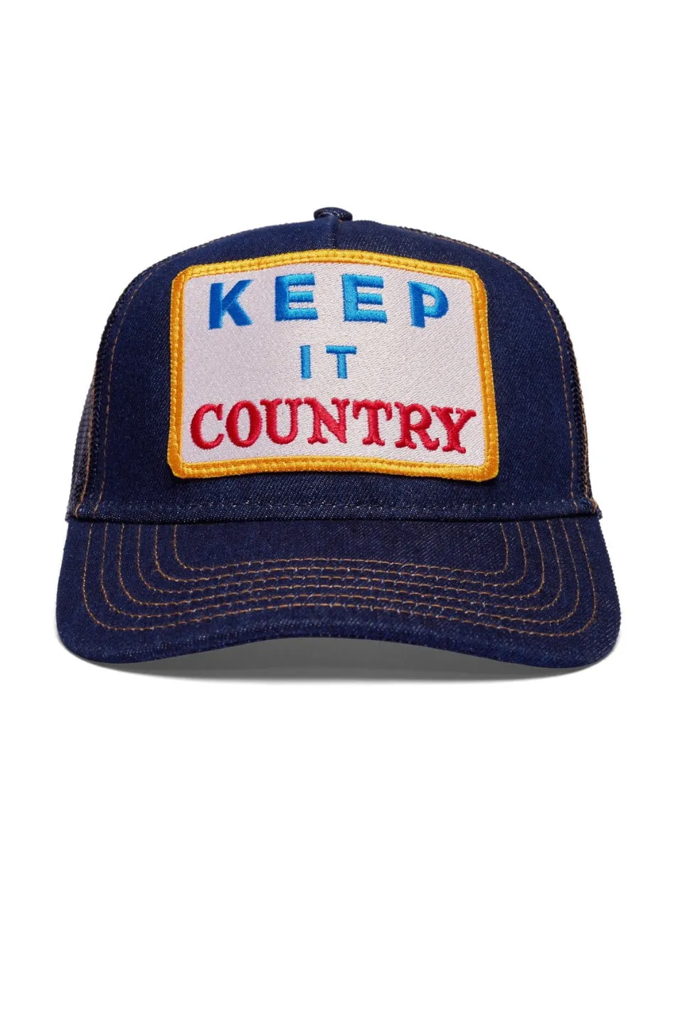 Keep It Country Denim Patch Trucker Hat sold by Amazing Lace