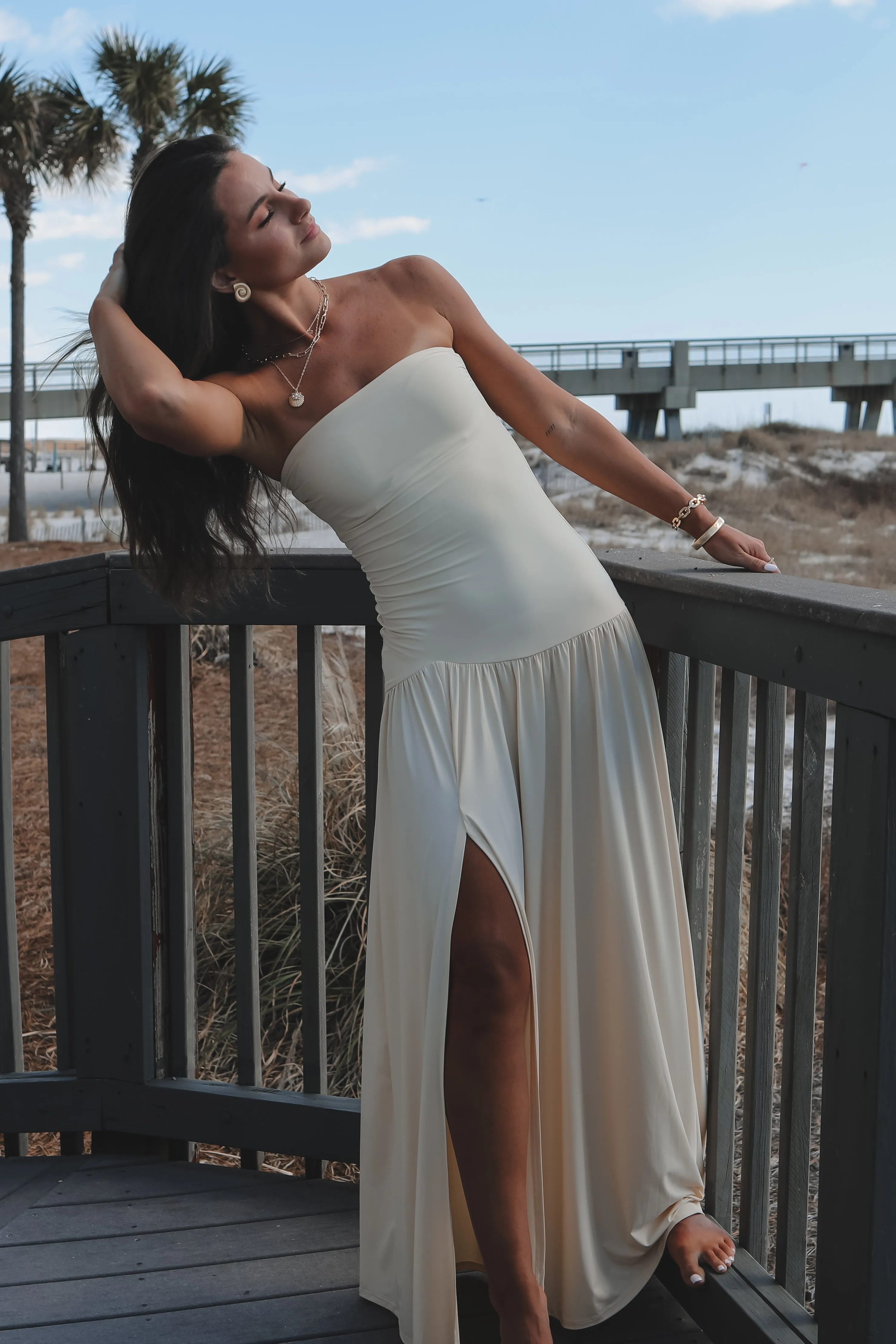 Forever Plus One Strapless Drop Waist Maxi Dress sold by Amazing Lace product image thumbnail 2