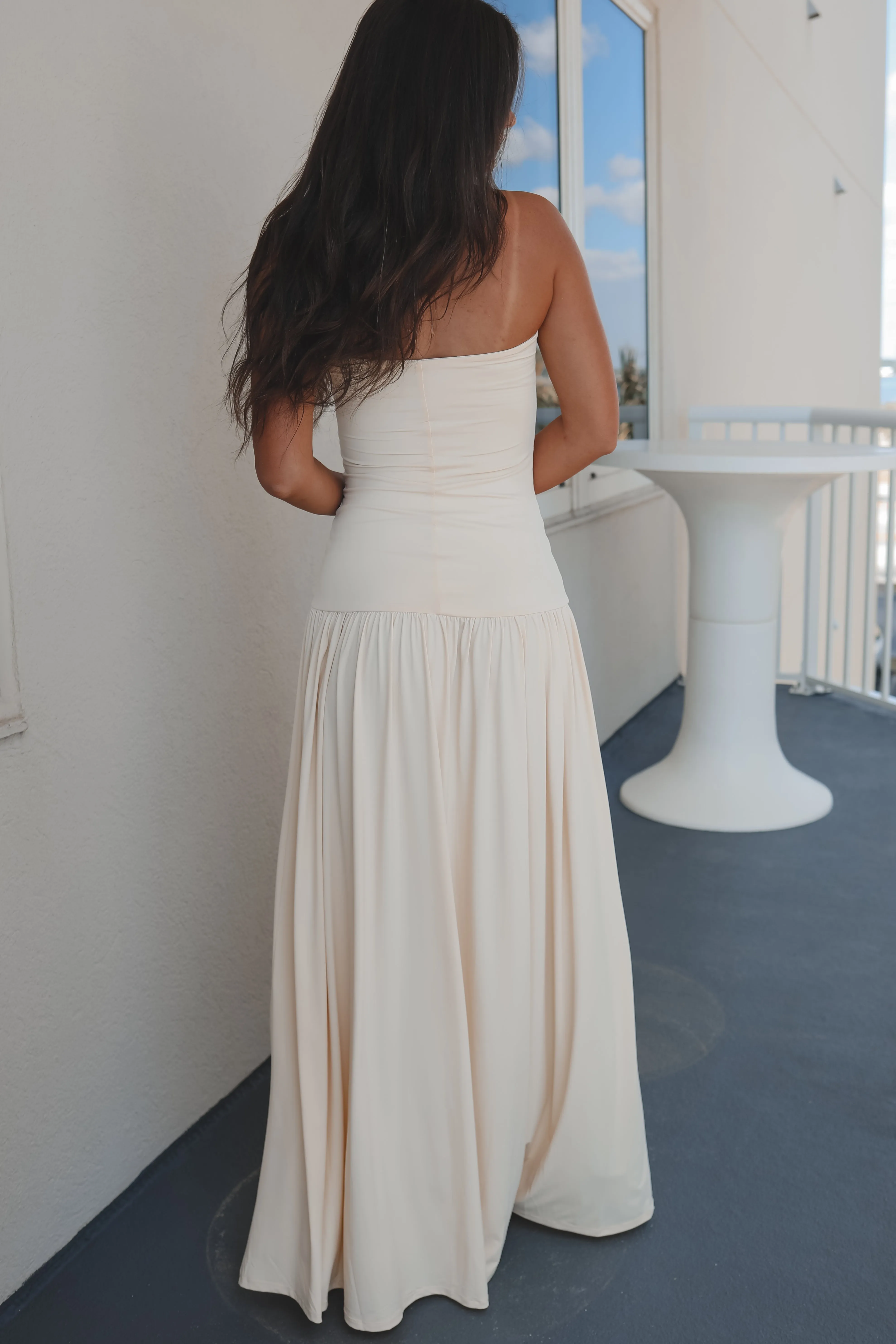 Forever Plus One Strapless Drop Waist Maxi Dress sold by Amazing Lace product image thumbnail 3