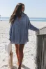 A Summer Essential Striped Button Up Top Cover Up Top sold by Amazing Lace