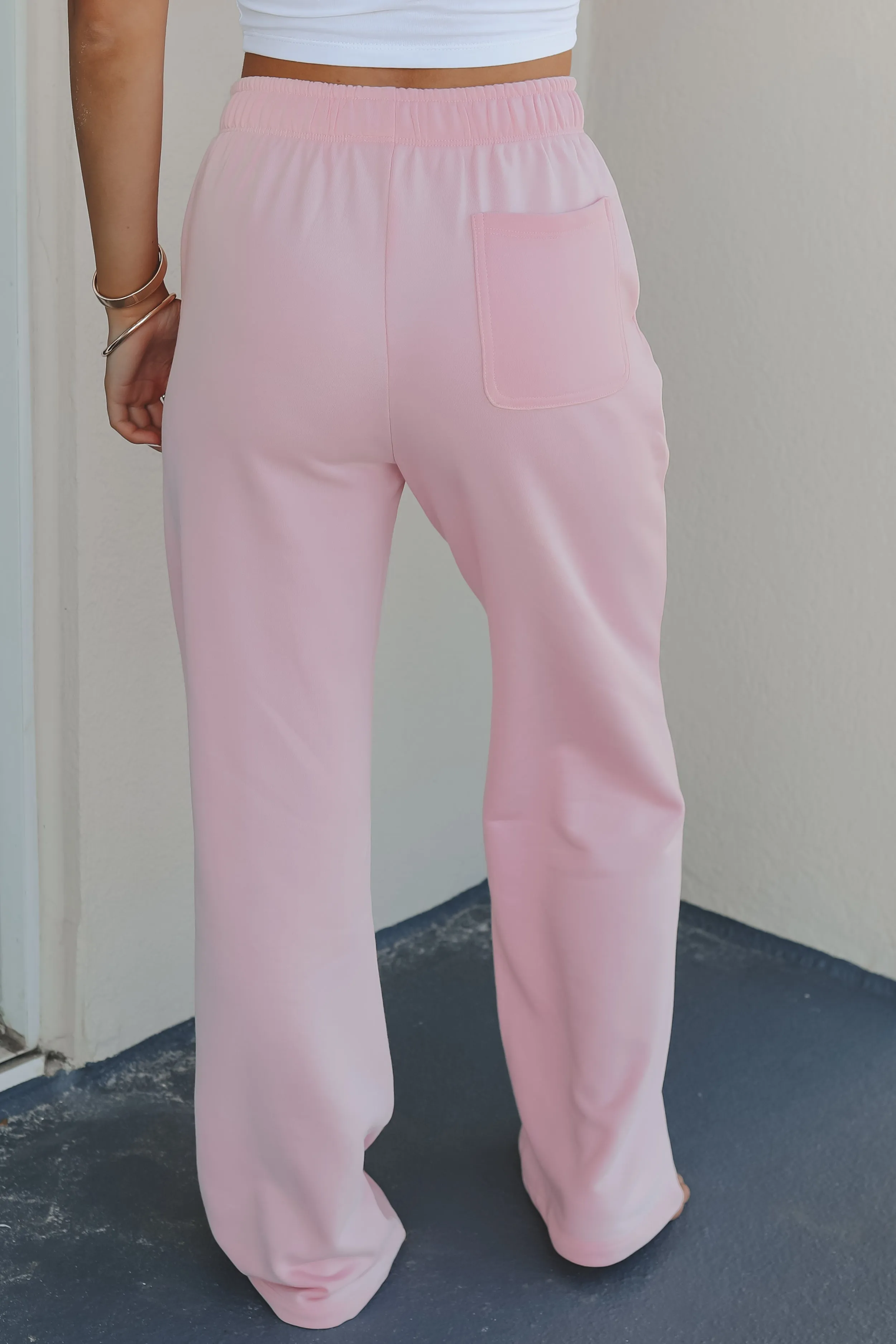 Beachside Picnic Pink Straight Leg Sweatpants sold by Amazing Lace product image thumbnail 3