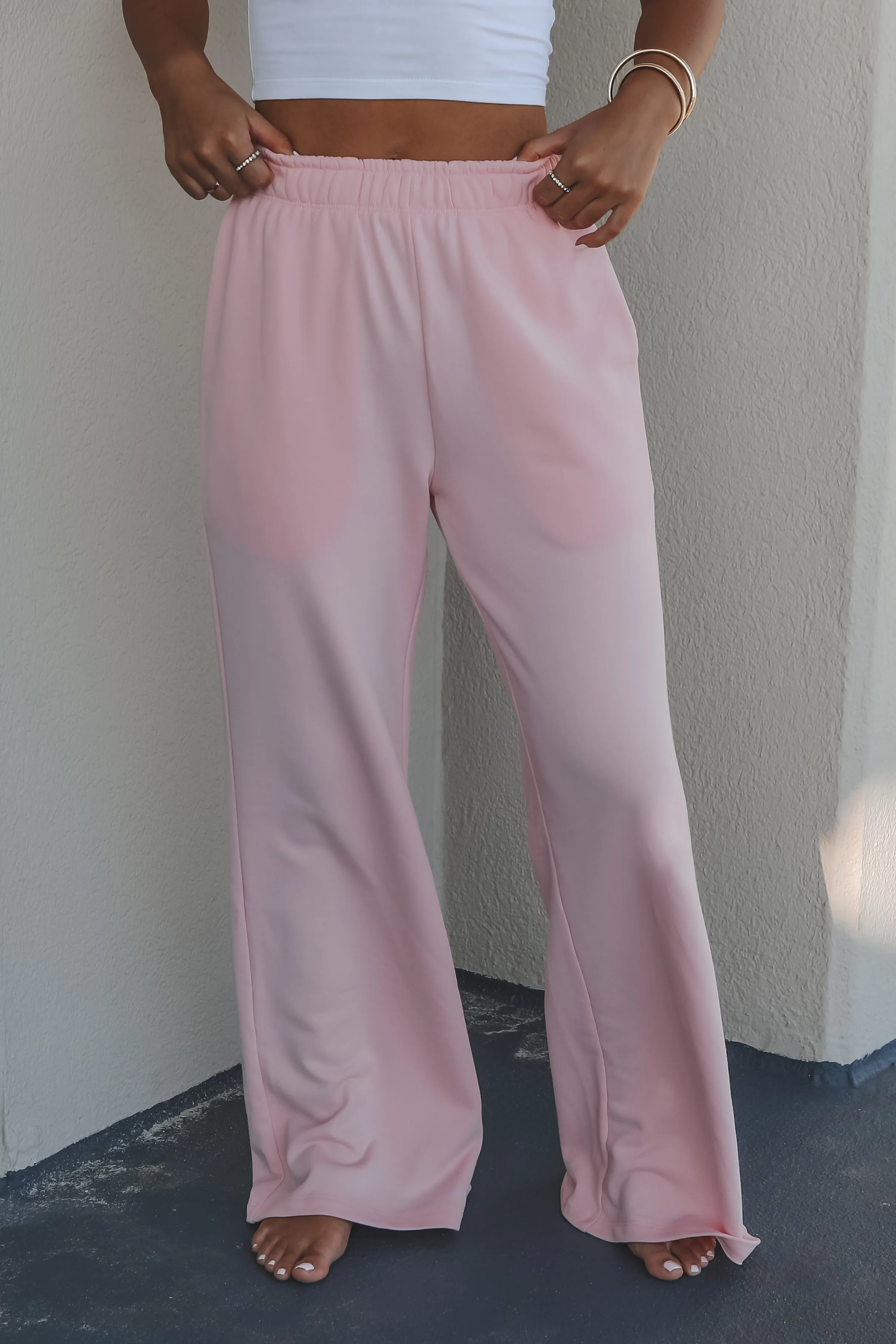 Beachside Picnic Pink Straight Leg Sweatpants sold by Amazing Lace product image thumbnail 2