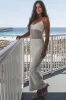 Seashell City White Knit Cutout Maxi Dress sold by Amazing Lace