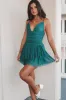 Reservations For Two Green Mesh Lace Up Mini Dress sold by Amazing Lace