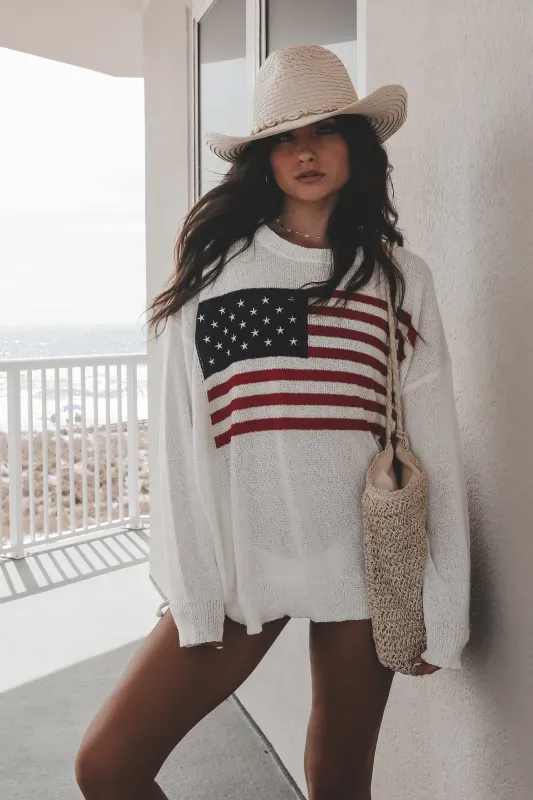 American Cutie Lightweight Flag Sweater sold by Amazing Lace