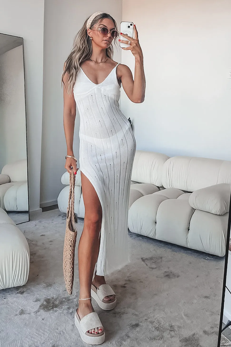 Woke Up By The Waves Woven Natural Slides sold by Amazing Lace product image thumbnail 5