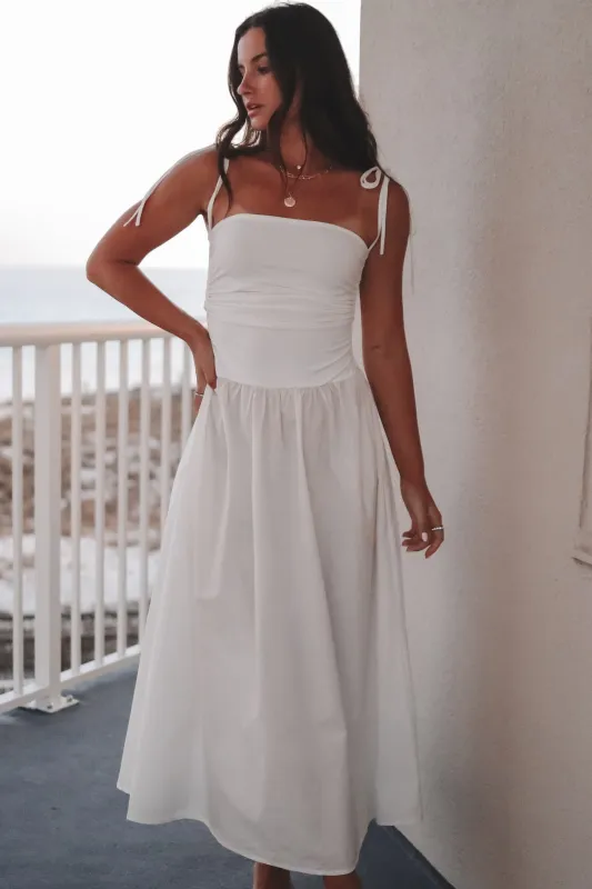 Wishful Beaching White Midi Dress sold by Amazing Lace
