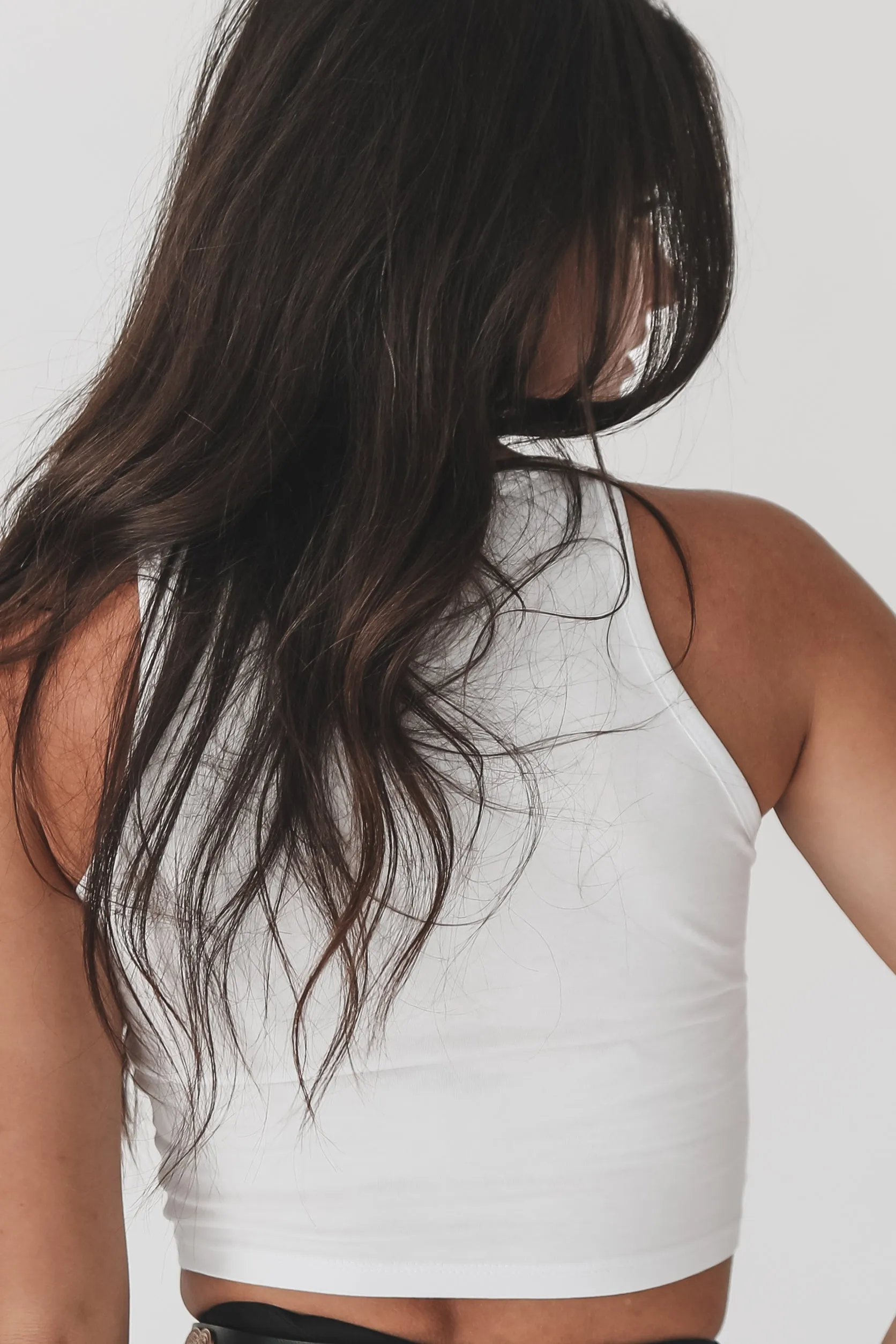 Salty State Of Mind White Graphic High Neck Crop Top sold by Amazing Lace product image thumbnail 2