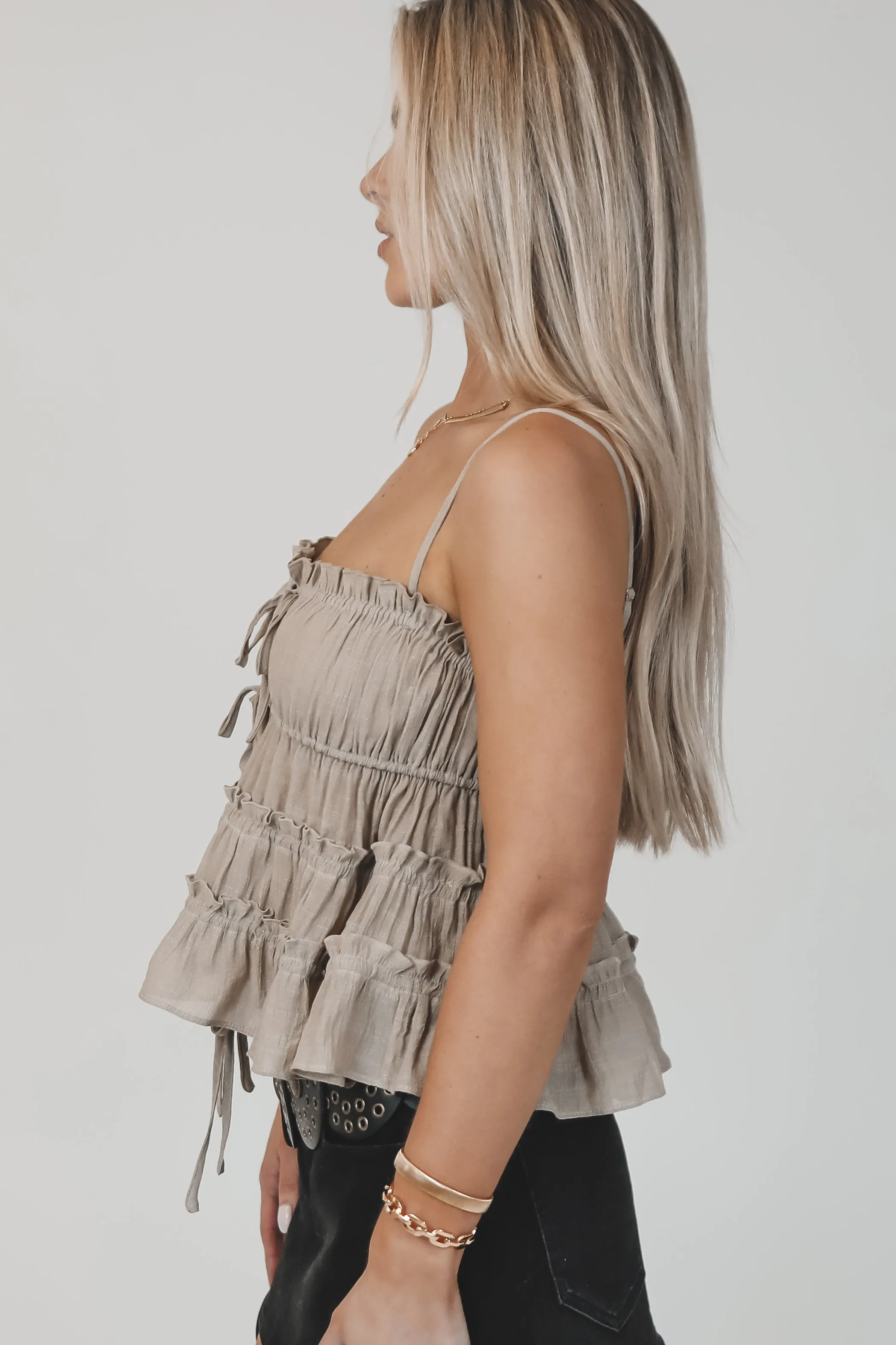 DEAL Flowin Through Your Mind Tiered Ruffle Tank Blouse sold by Amazing Lace product image thumbnail 3