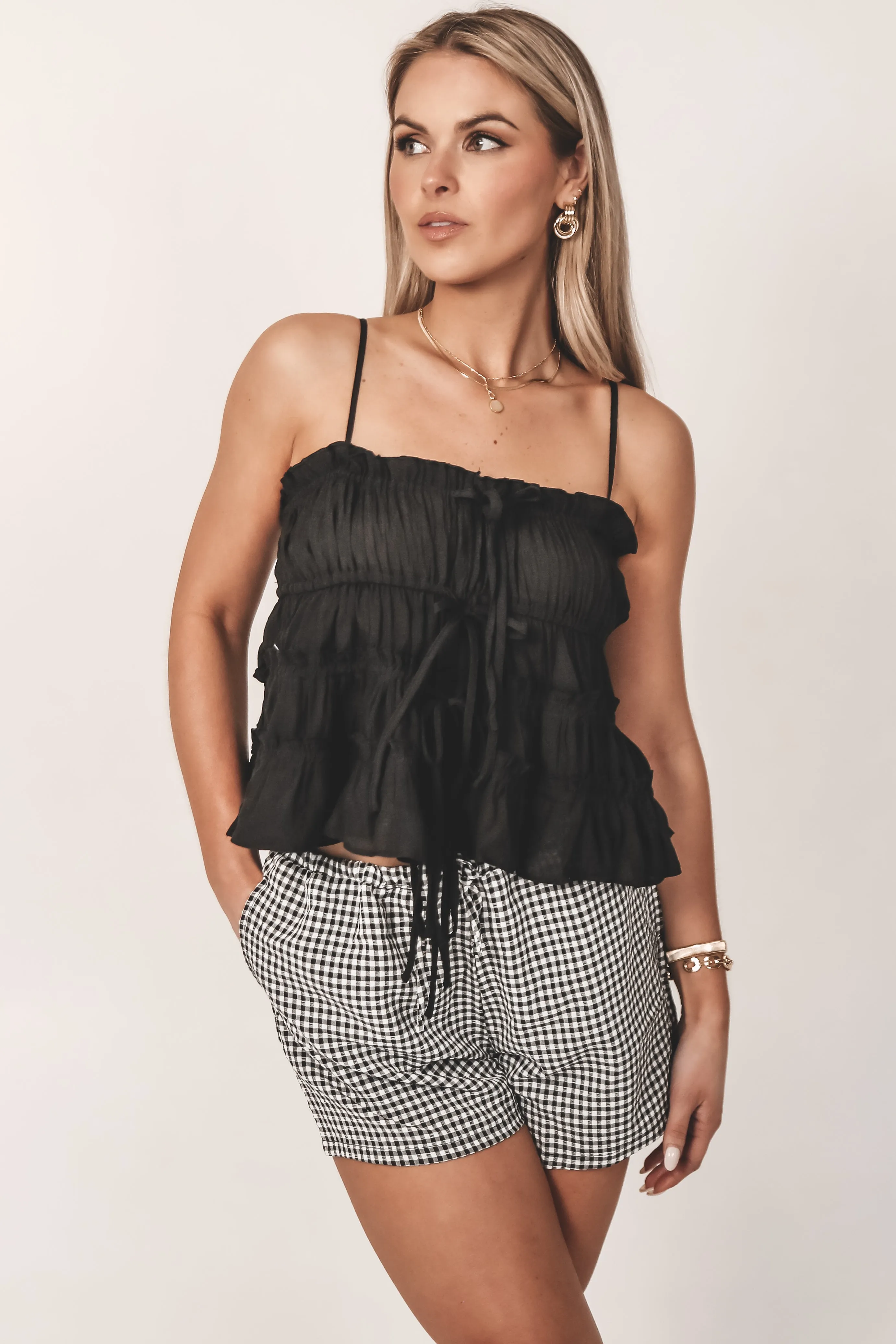 DEAL Flowin Through Your Mind Tiered Ruffle Tank Blouse sold by Amazing Lace product image thumbnail 5