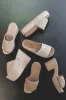 Woke Up By The Waves Woven Natural Slides sold by Amazing Lace