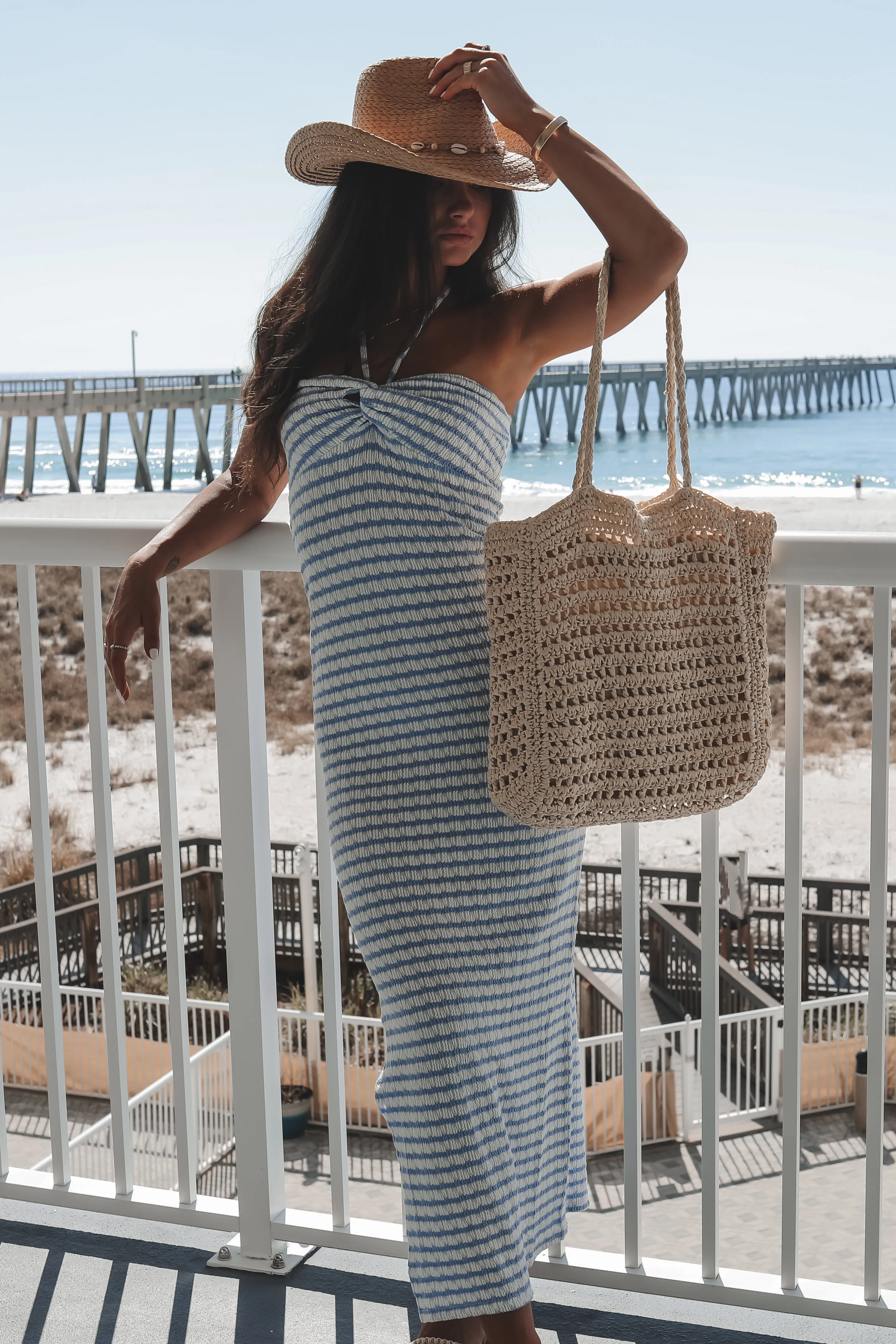 DEAL The Way Of The Waves Blue Striped Maxi Dress sold by Amazing Lace product image thumbnail 4