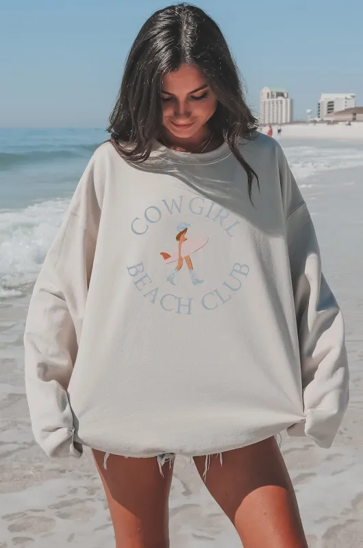 Cowgirl Beach Club Pullover Sweatshirt sold by Amazing Lace