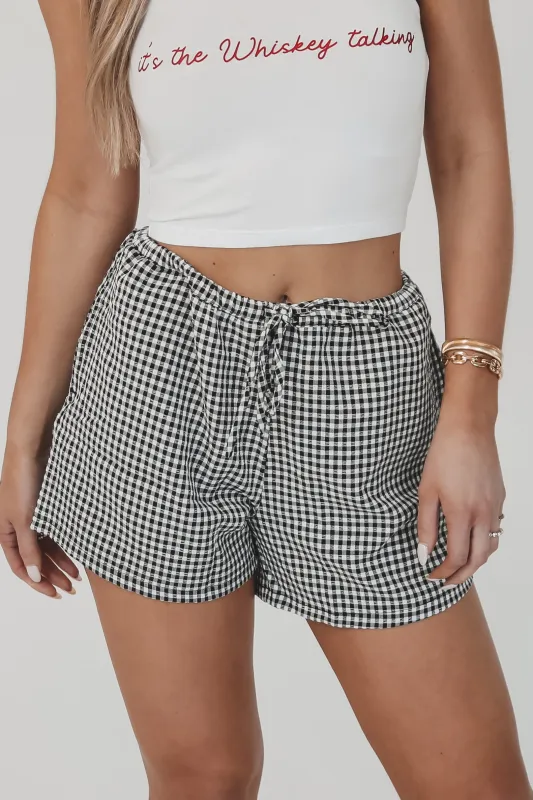 Breaking Free Black And White Gingham Shorts sold by Amazing Lace