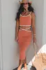 Bout To Catch A Flight Sunset Midi Skirt Set sold by Amazing Lace