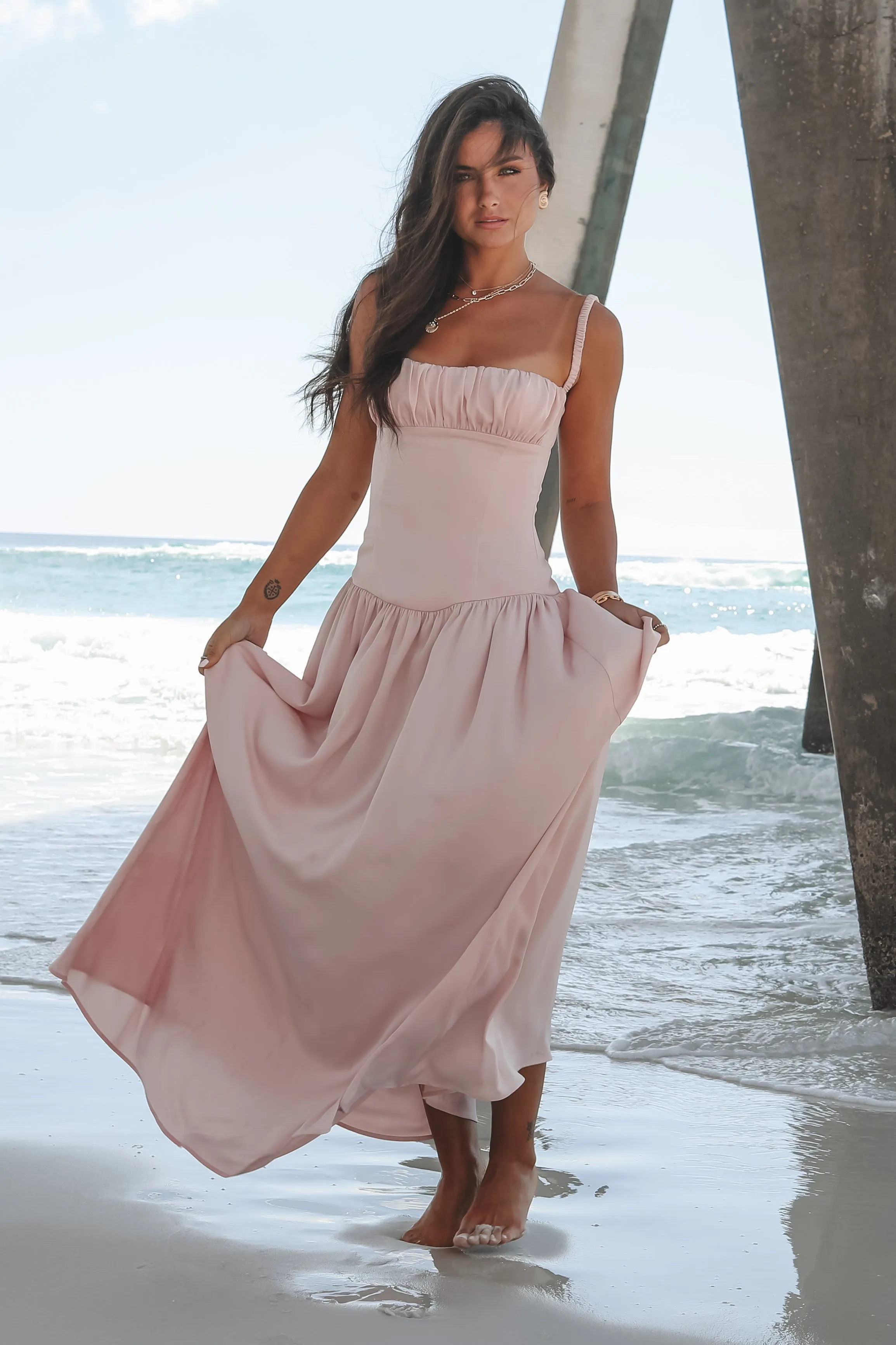 A Blushing Babe Blush Maxi Dress sold by Amazing Lace product image thumbnail 2