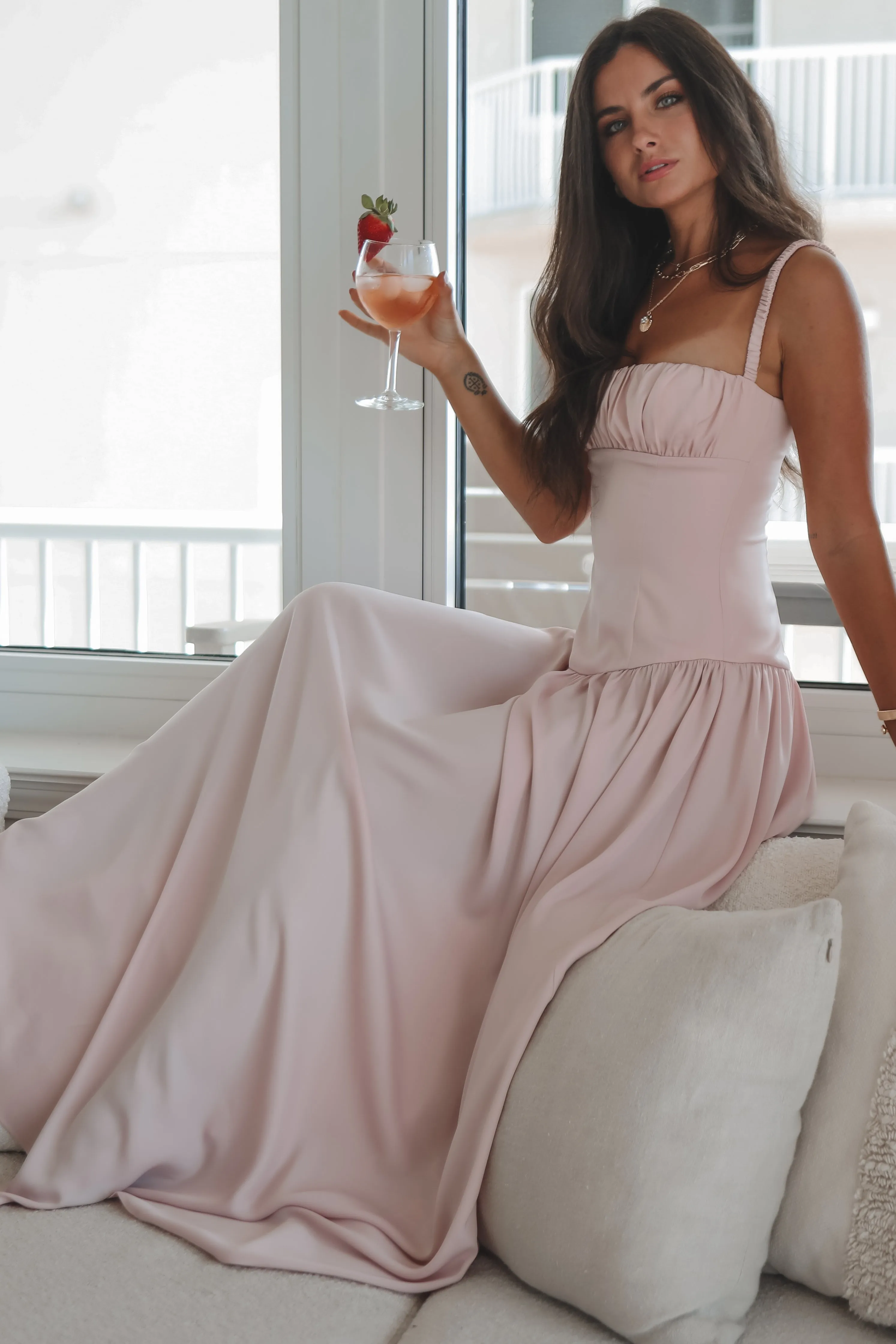 A Blushing Babe Blush Maxi Dress sold by Amazing Lace product image thumbnail 5