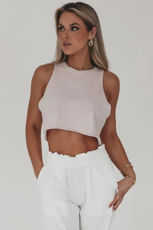 DEAL Long Walks On The Beach Light Pink Crop Top sold by Amazing Lace