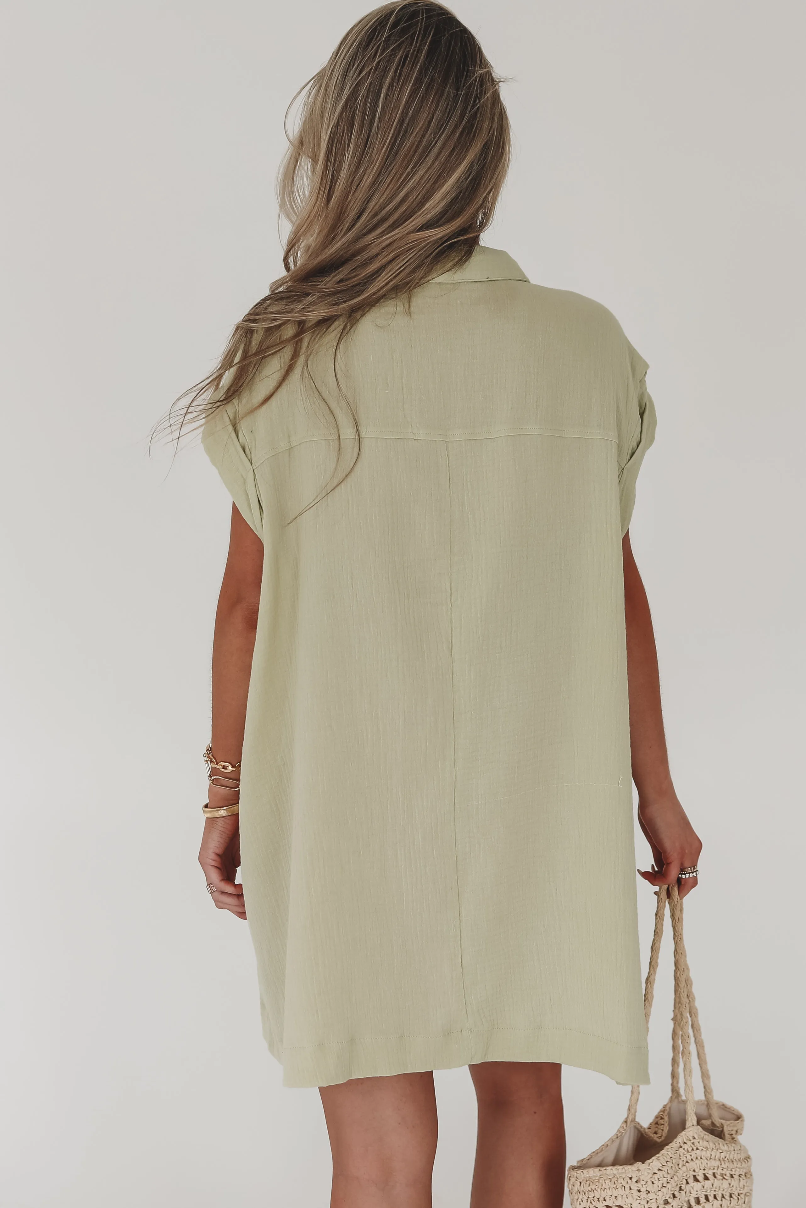 DEAL My Main Squeeze Button Up Linen Shirt Dress sold by Amazing Lace product image thumbnail 2