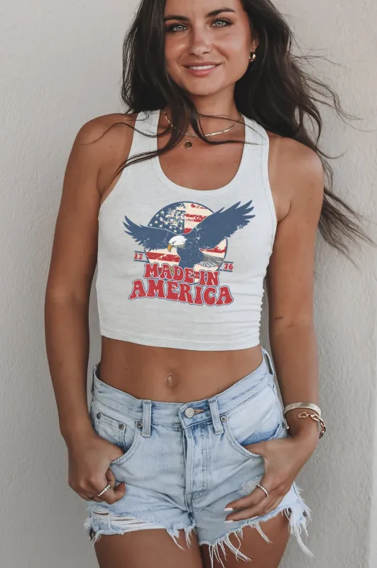 Made In American Patriotic Eagle Graphic Tank sold by Amazing Lace