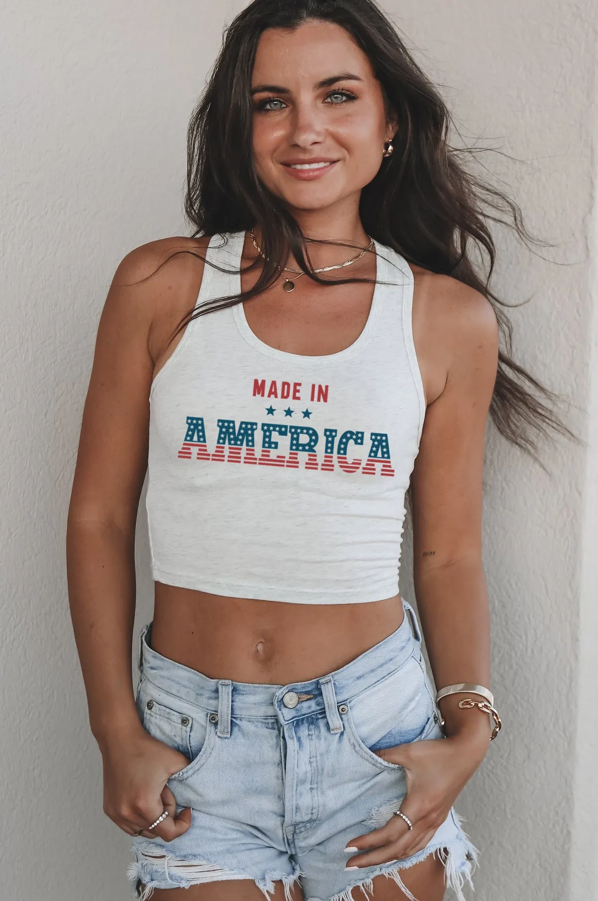 Made In American Patriotic Graphic Tank sold by Amazing Lace