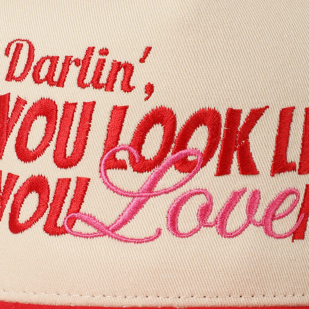 Darlin’ You Look Like You Love Me Red Trucker Hat sold by Amazing Lace product image thumbnail 4