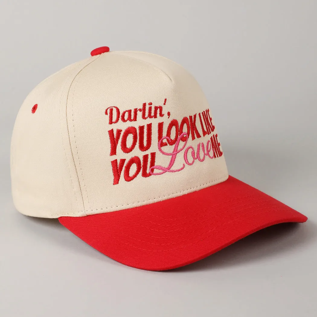 Darlin’ You Look Like You Love Me Red Trucker Hat sold by Amazing Lace product image thumbnail 2