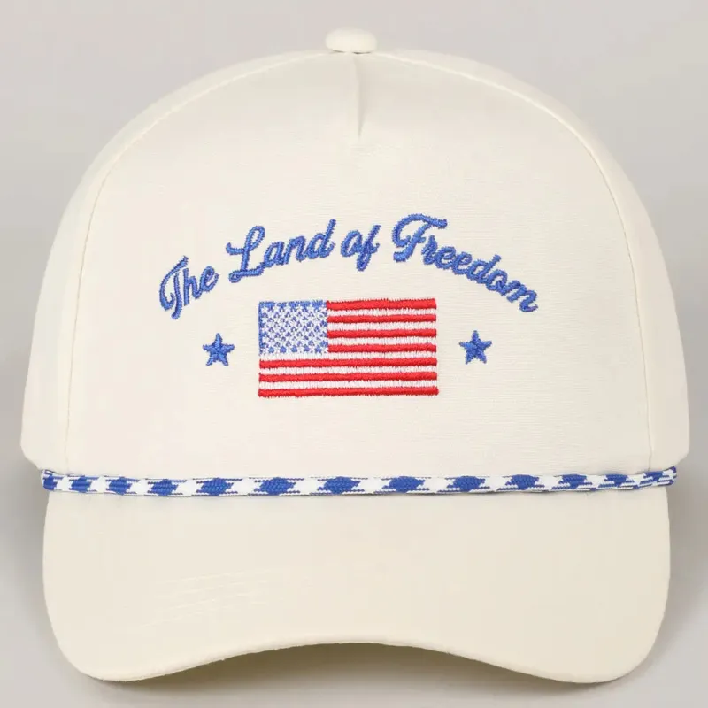 The Land Of Freedom American Flag Trucker Hat sold by Amazing Lace